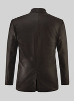 Soft Louis Brown Leather Blazer - StudioSuits