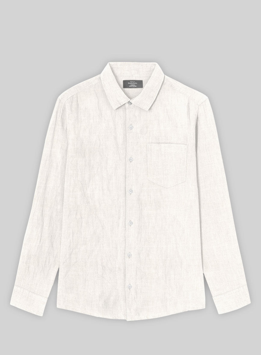 Soft Sand Pure Linen Shirt - StudioSuits