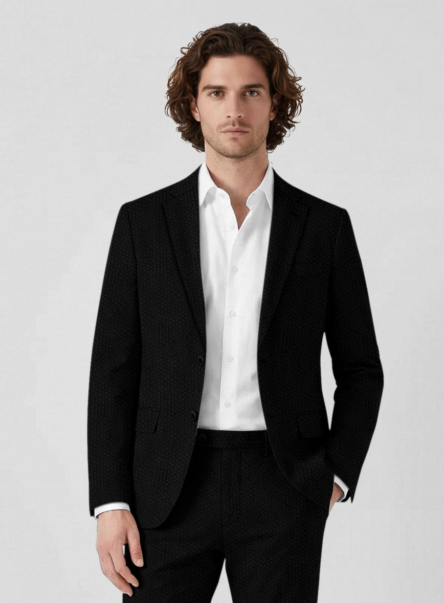 Solbiati Black Seersucker Suit - StudioSuits