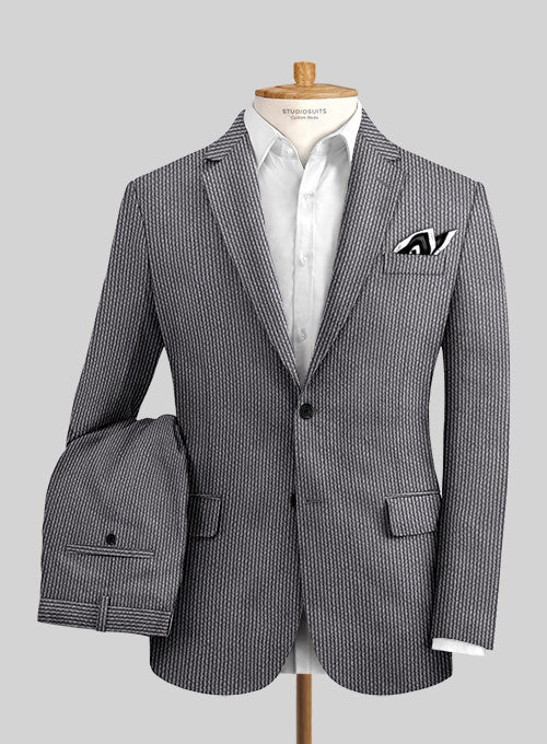 Solbiati Gray Blue Seersucker Suit - StudioSuits