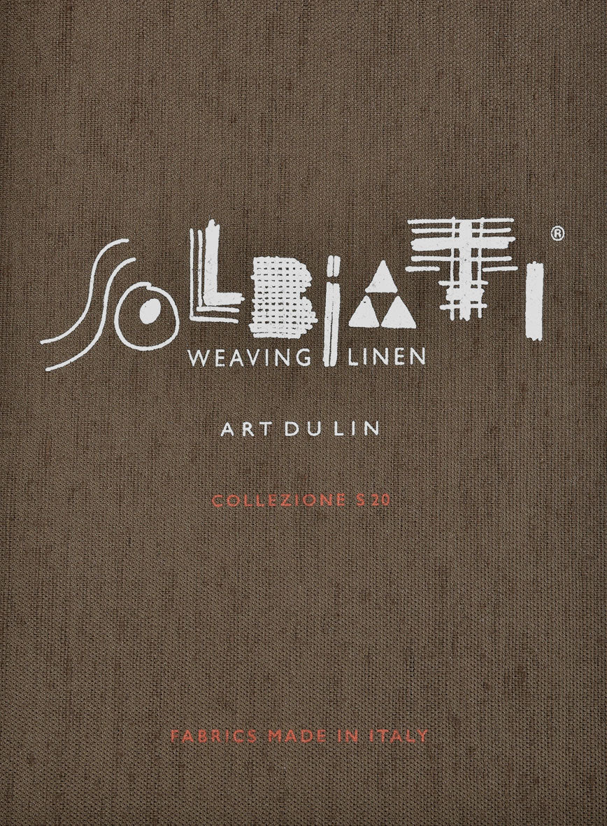 Solbiati Art Du Lin Dark Brown Linen Jacket - StudioSuits