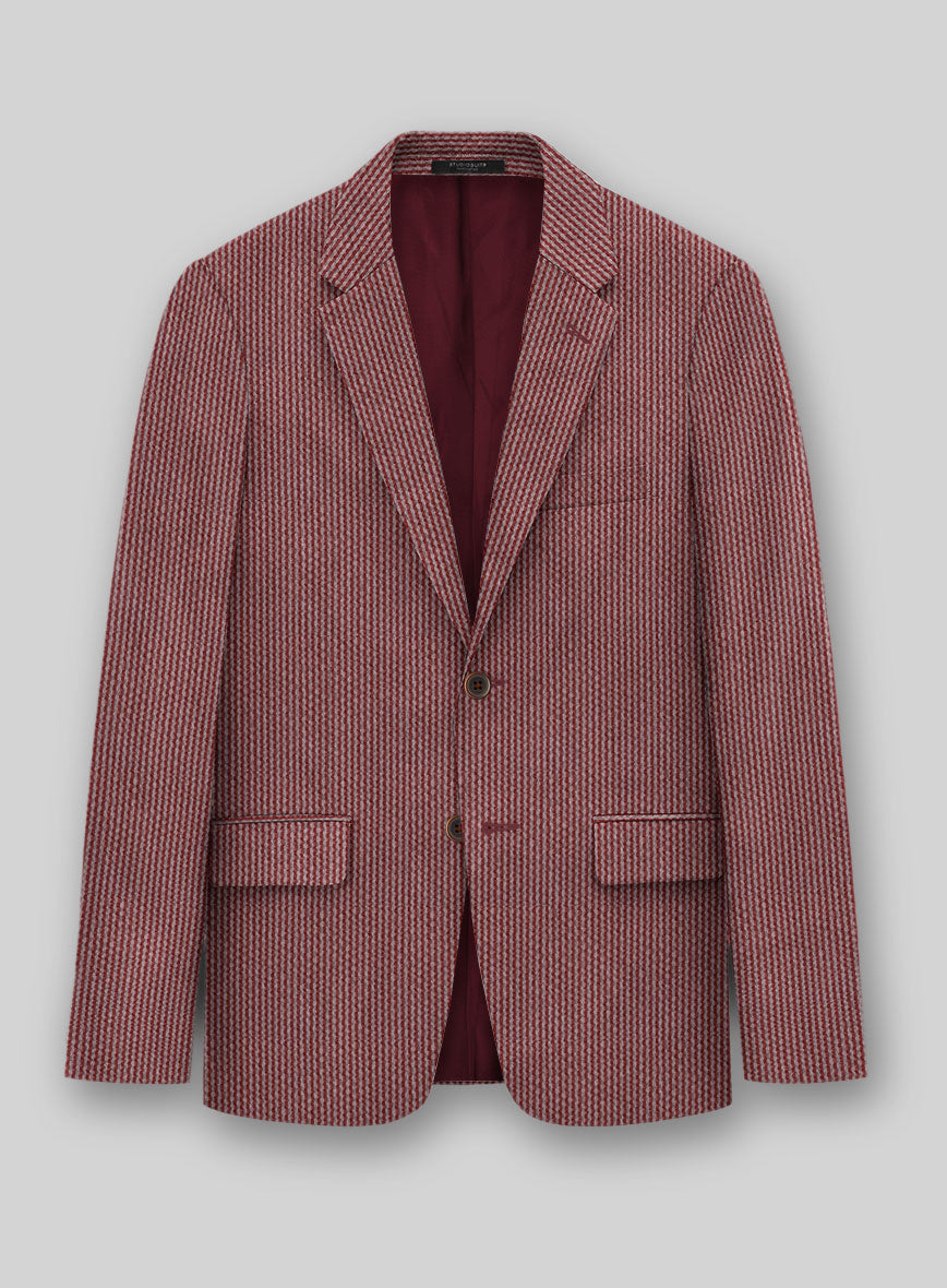 Solbiati Rosewood Seersucker Jacket - StudioSuits