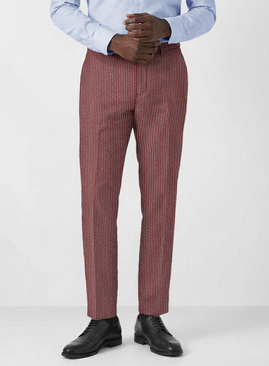 Solbiati Rosewood Seersucker Pants - StudioSuits