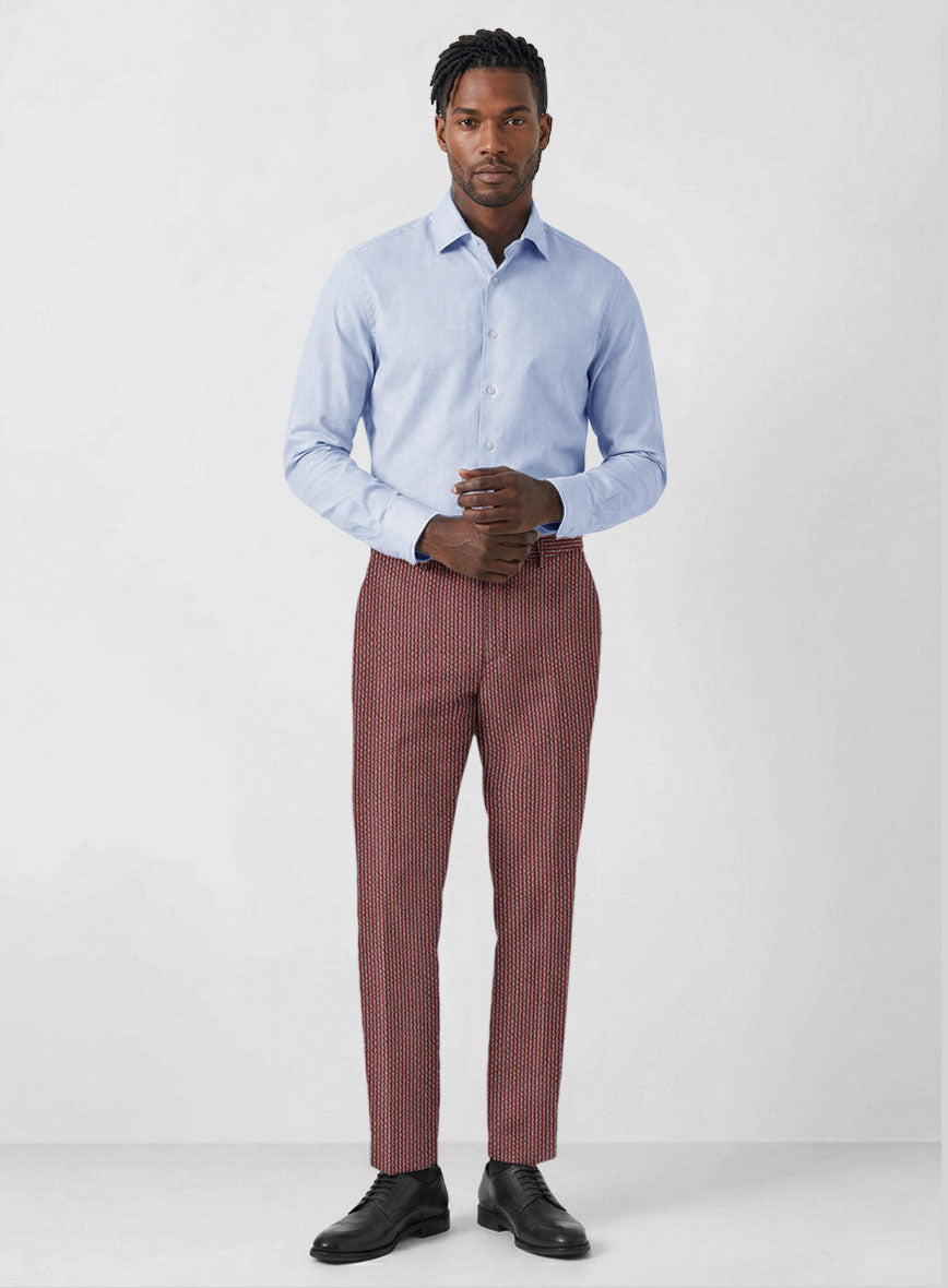 Solbiati Rosewood Seersucker Pants - StudioSuits