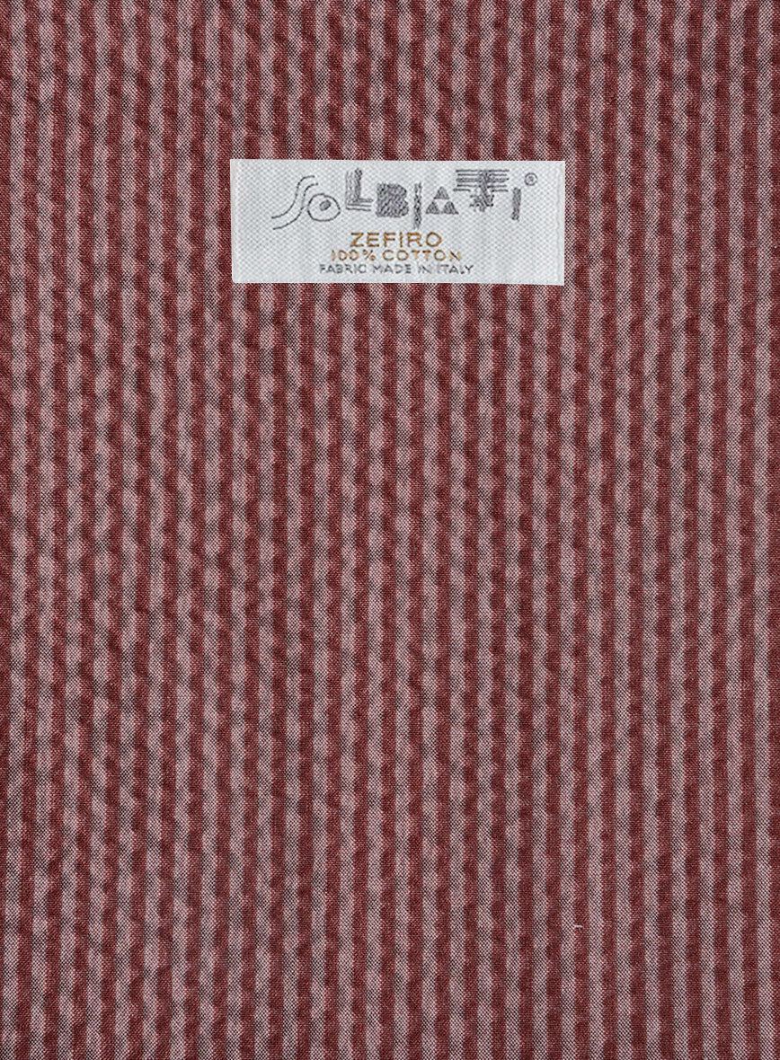 Solbiati Rosewood Seersucker Pants - StudioSuits
