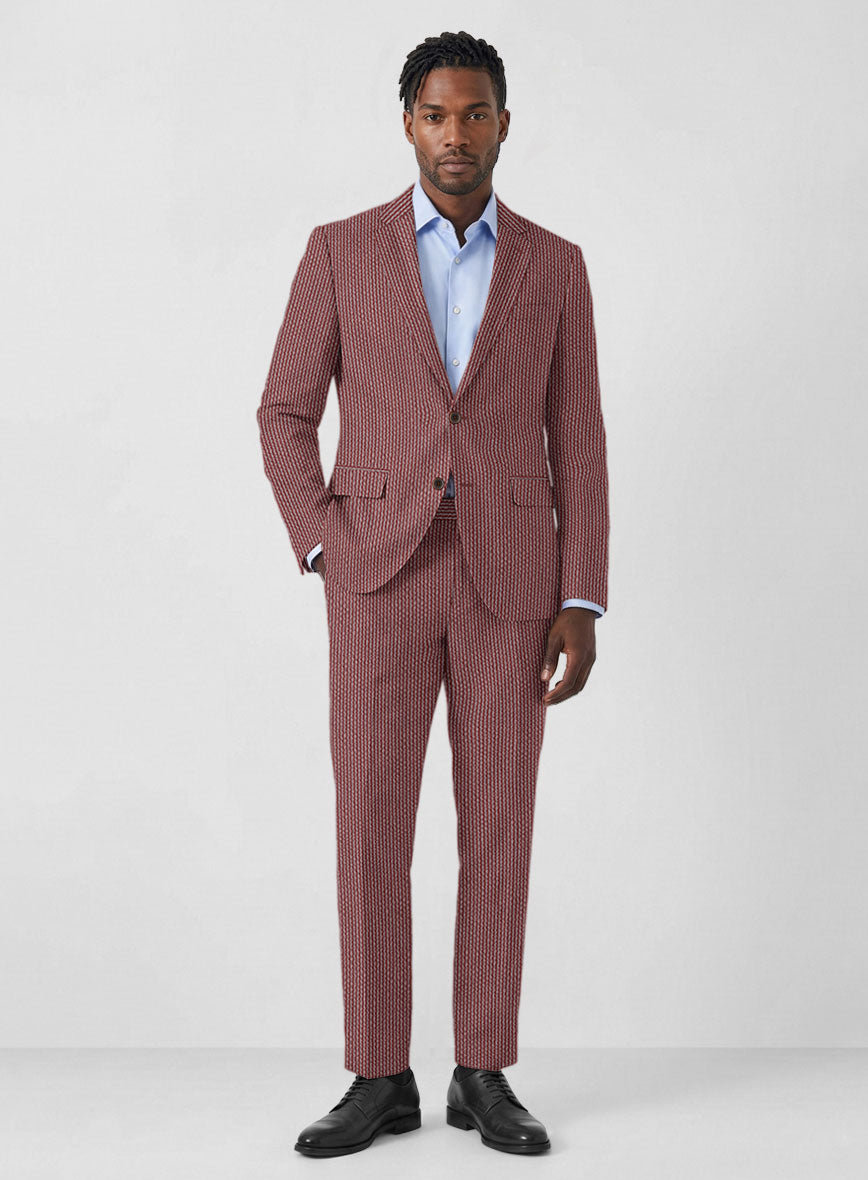 Solbiati Rosewood Seersucker Suit - StudioSuits
