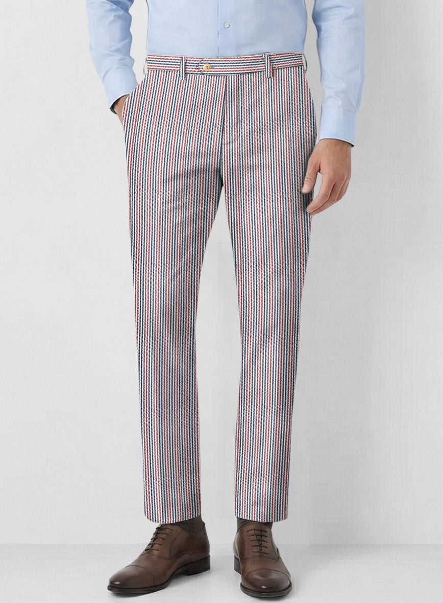 Solbiati Aniera Seersucker Pants - StudioSuits