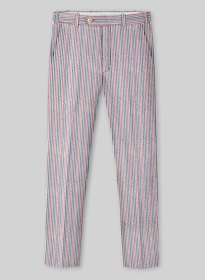 Solbiati Aniera Seersucker Pants - StudioSuits