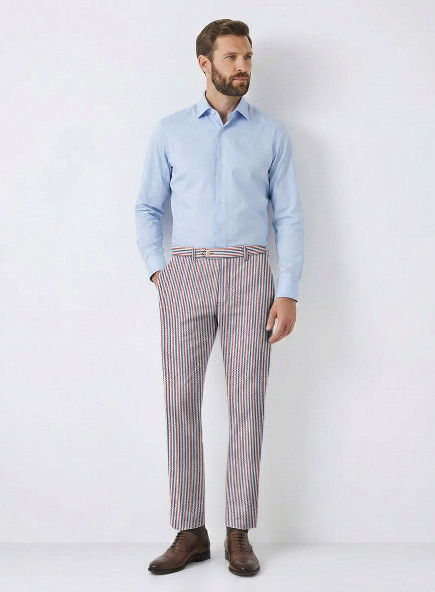 Solbiati Aniera Seersucker Pants - StudioSuits