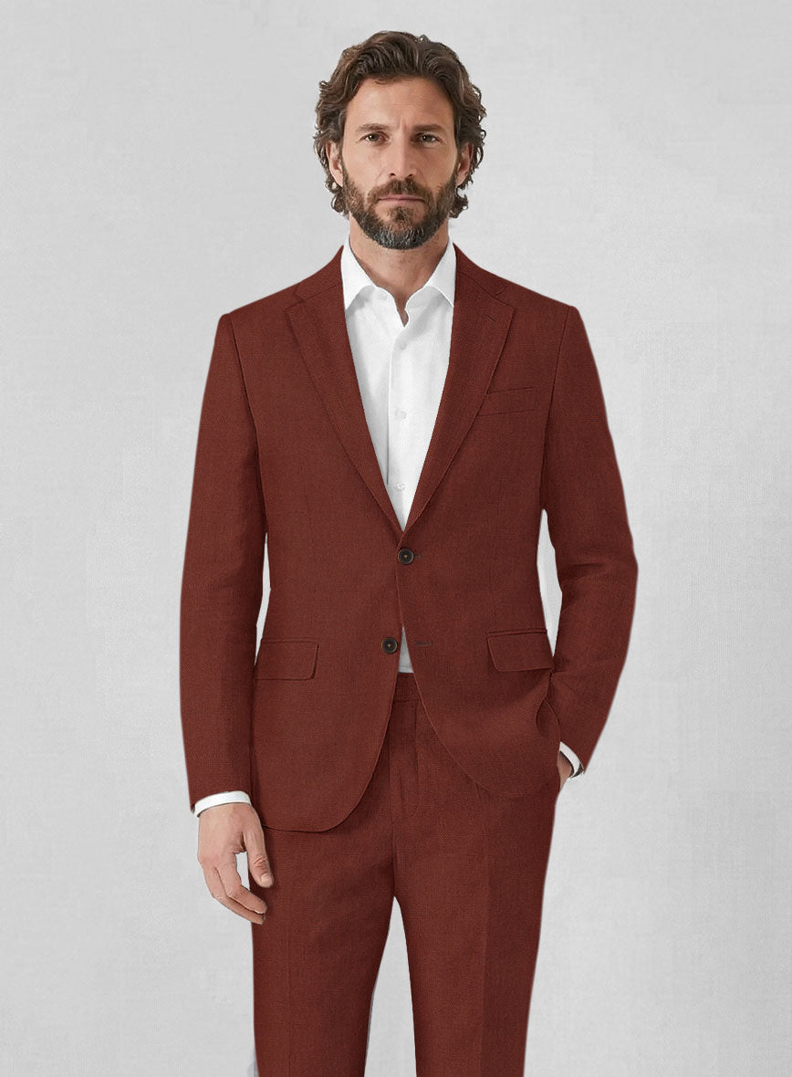 Solbiati Art Du Lin Auburn Linen Suit - StudioSuits