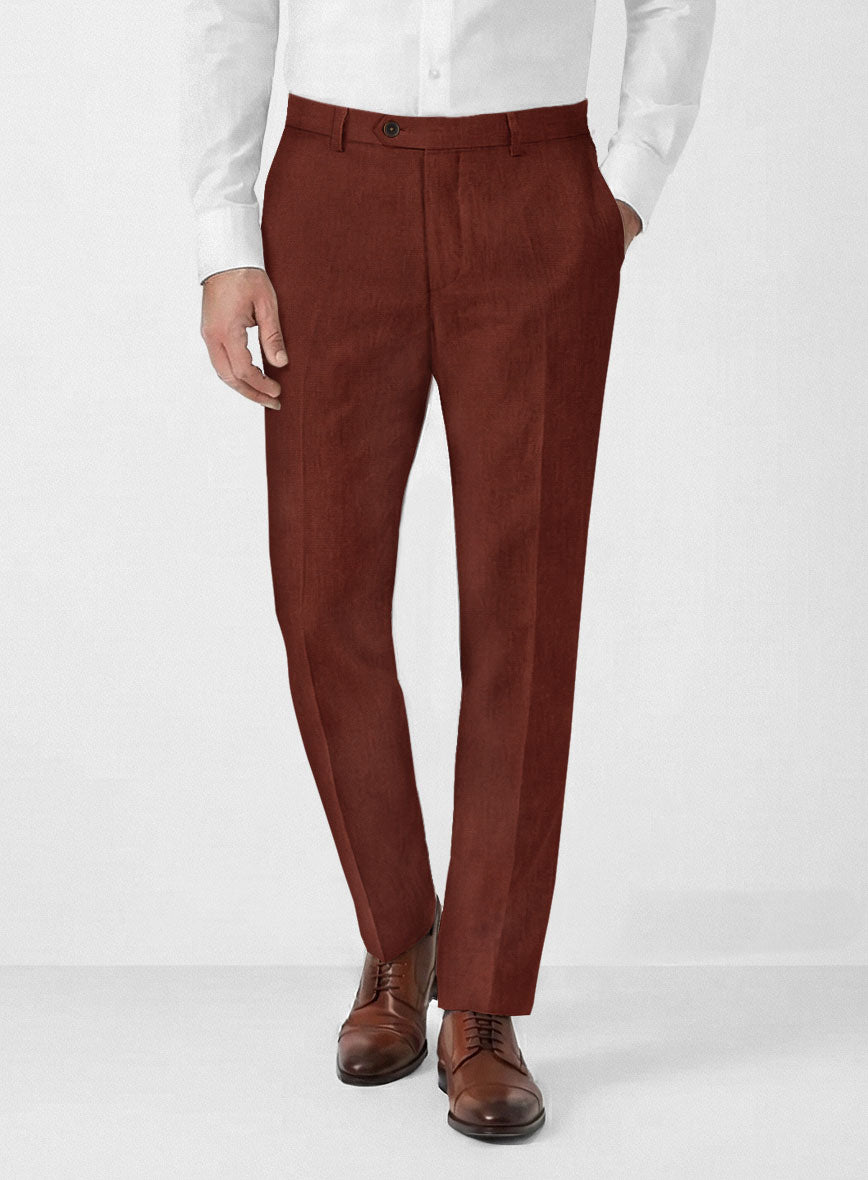 Solbiati Art Du Lin Auburn Linen Pants - StudioSuits