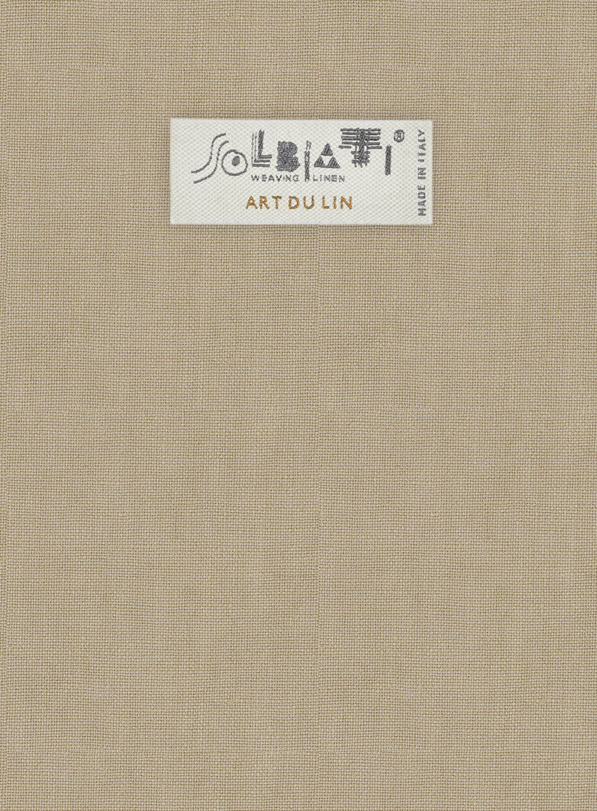 Solbiati Art Du Lin Beige Linen Pants - StudioSuits