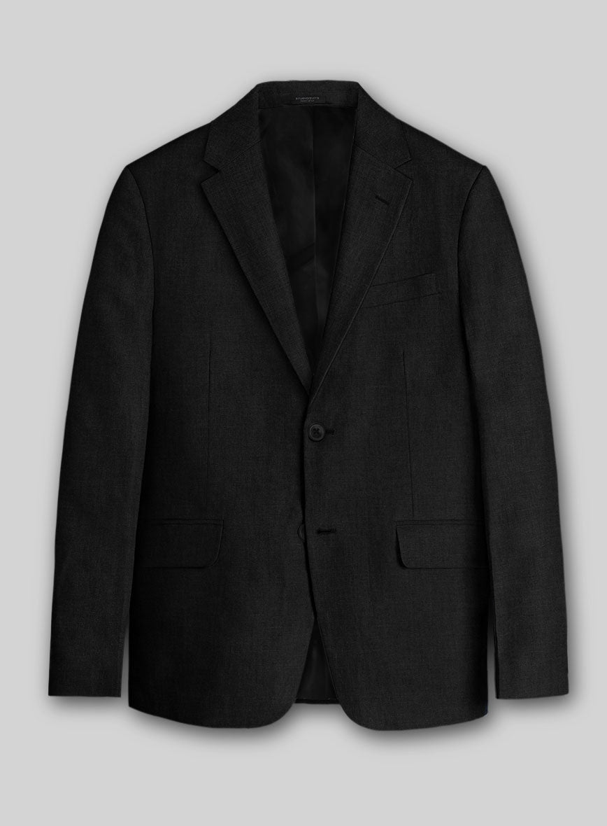 Solbiati Art Du Lin Black Linen Suit - StudioSuits