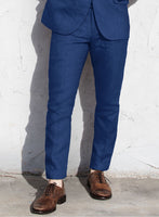 Solbiati Art Du Lin Cobalt Blue Linen Pants - StudioSuits