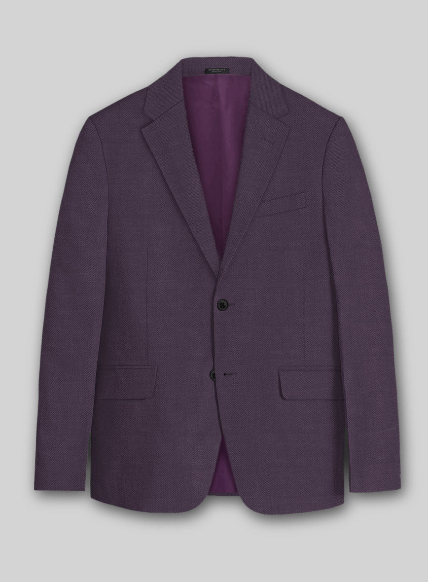 Solbiati Art Du Lin Dark Lavender Linen Jacket - StudioSuits