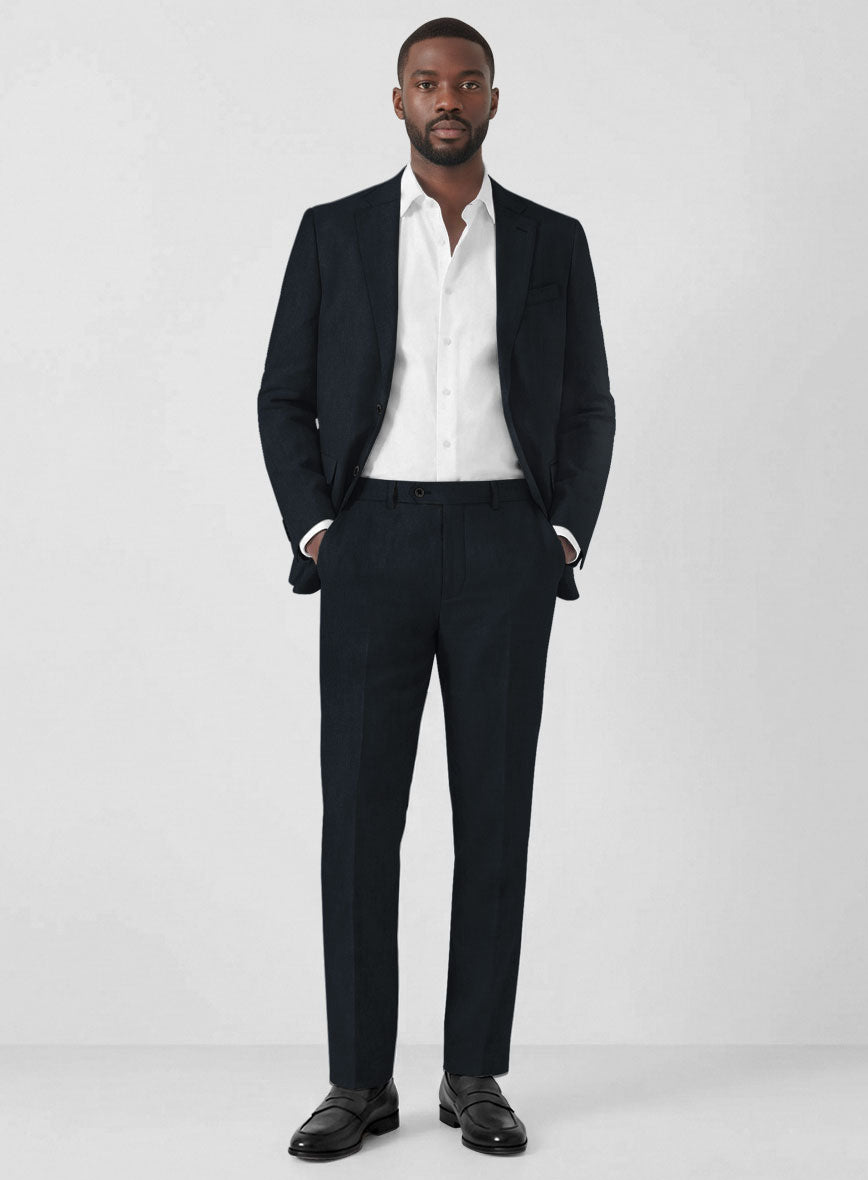 Solbiati Art Du Lin Deep Blue Linen Suit - StudioSuits