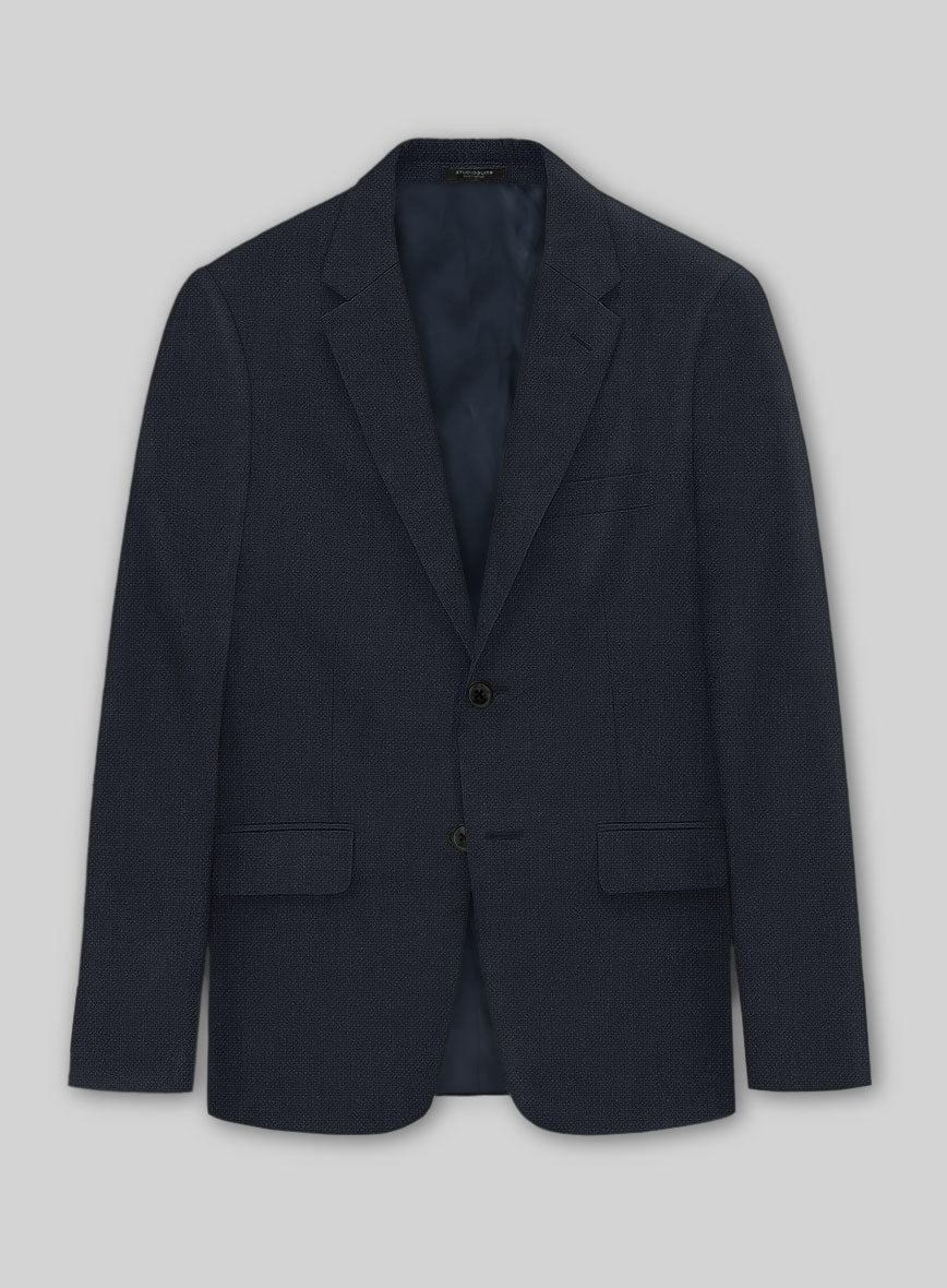Solbiati Art Du Lin Deep Blue Linen Jacket - StudioSuits