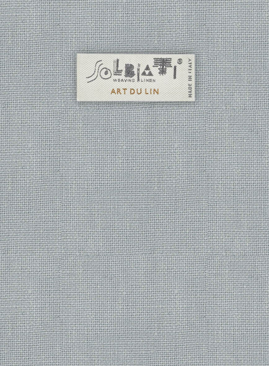 Solbiati Art Du Lin Blue Gray Linen Jacket - StudioSuits