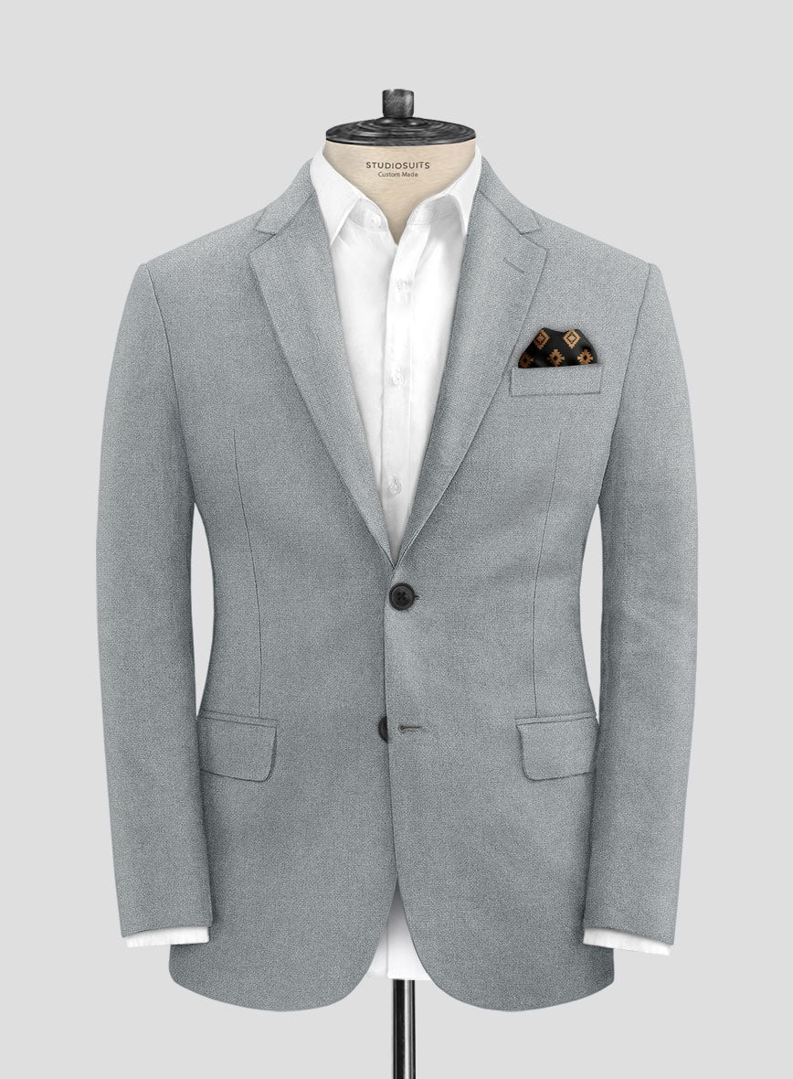 Solbiati Art Du Lin Blue Gray Linen Suit - StudioSuits