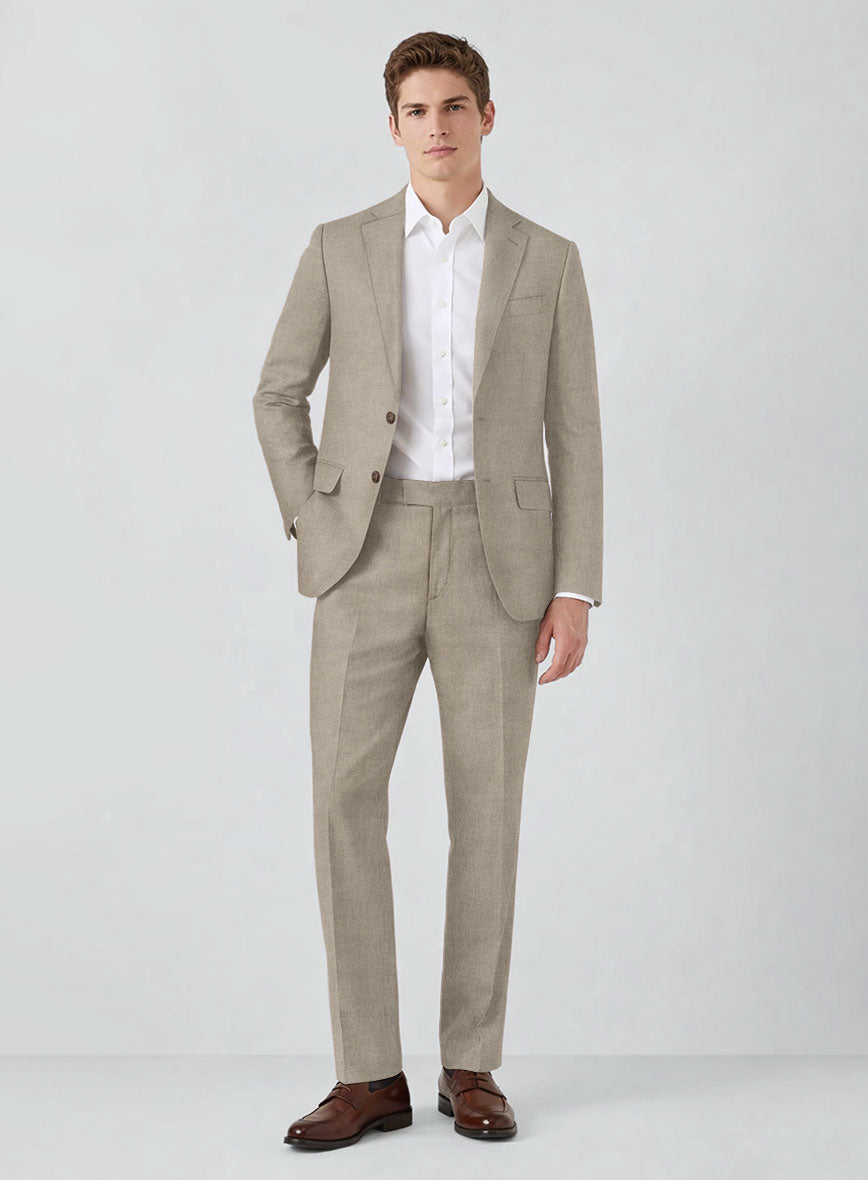 Solbiati Art Du Lin Hazel Brown Linen Suit - StudioSuits