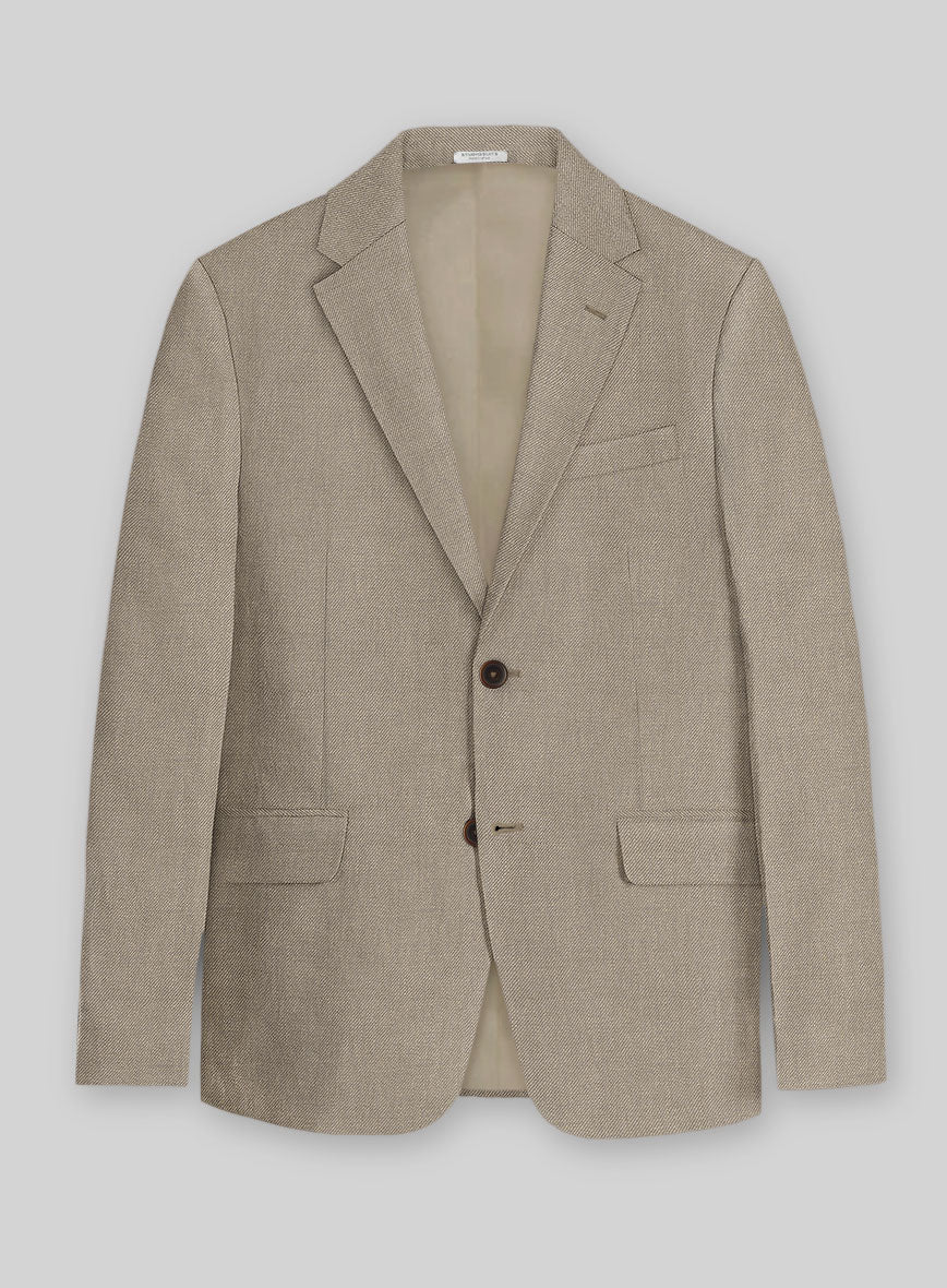 Solbiati Art Du Lin Hazel Brown Linen Jacket - StudioSuits