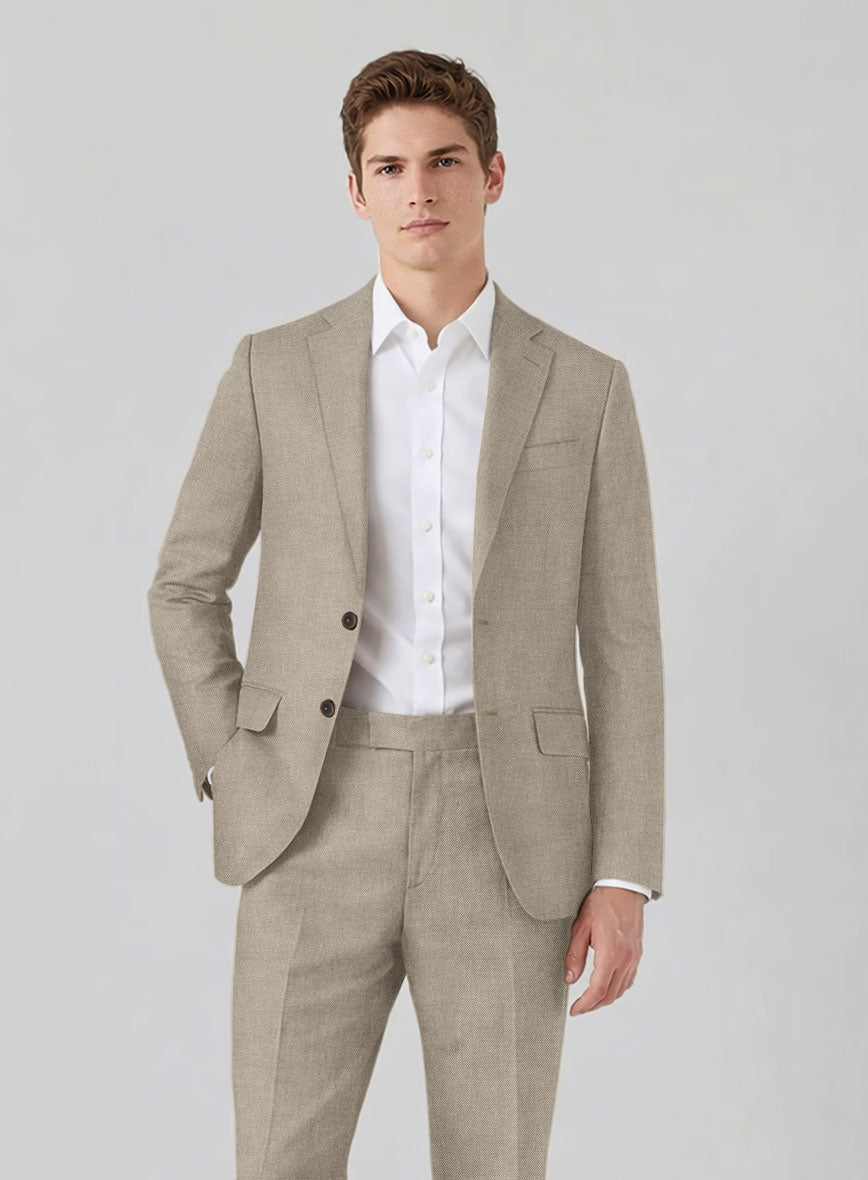 Solbiati Art Du Lin Hazel Brown Linen Jacket - StudioSuits