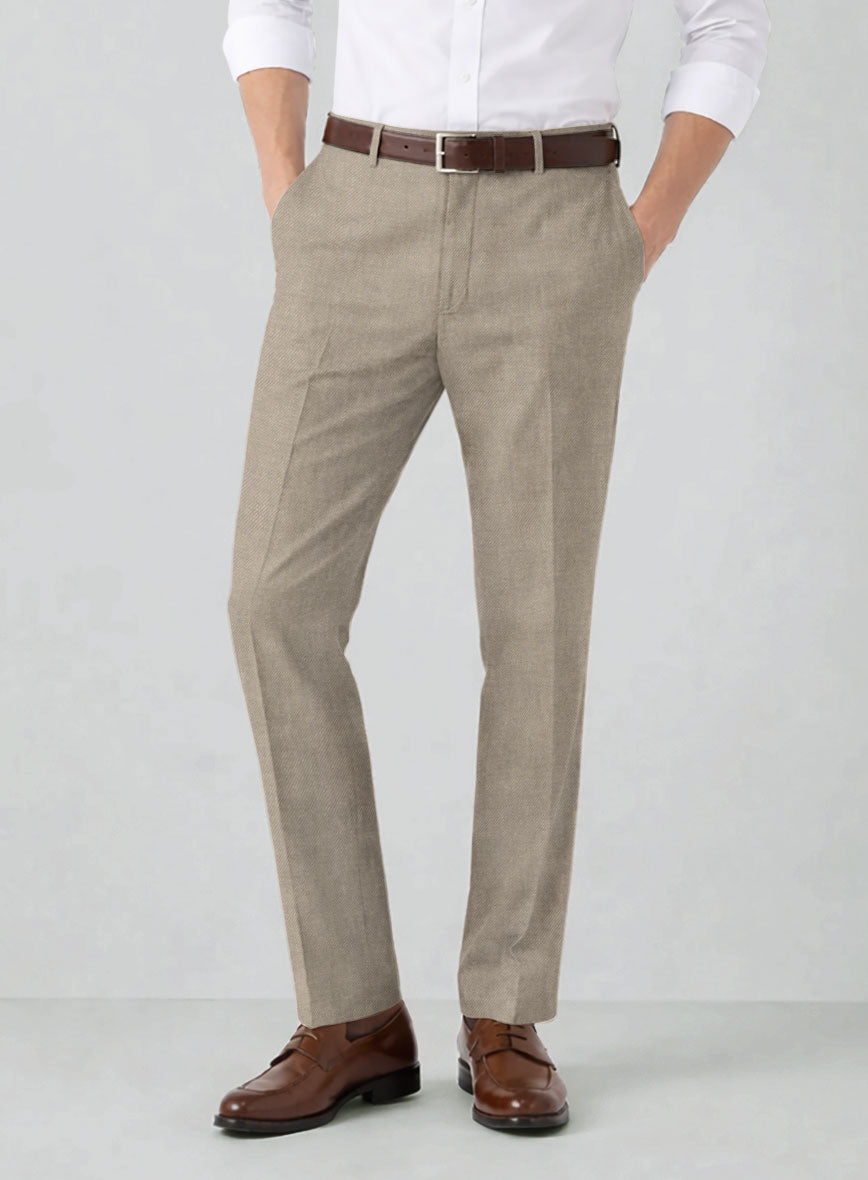 Solbiati Art Du Lin Hazel Brown Linen Pants - StudioSuits