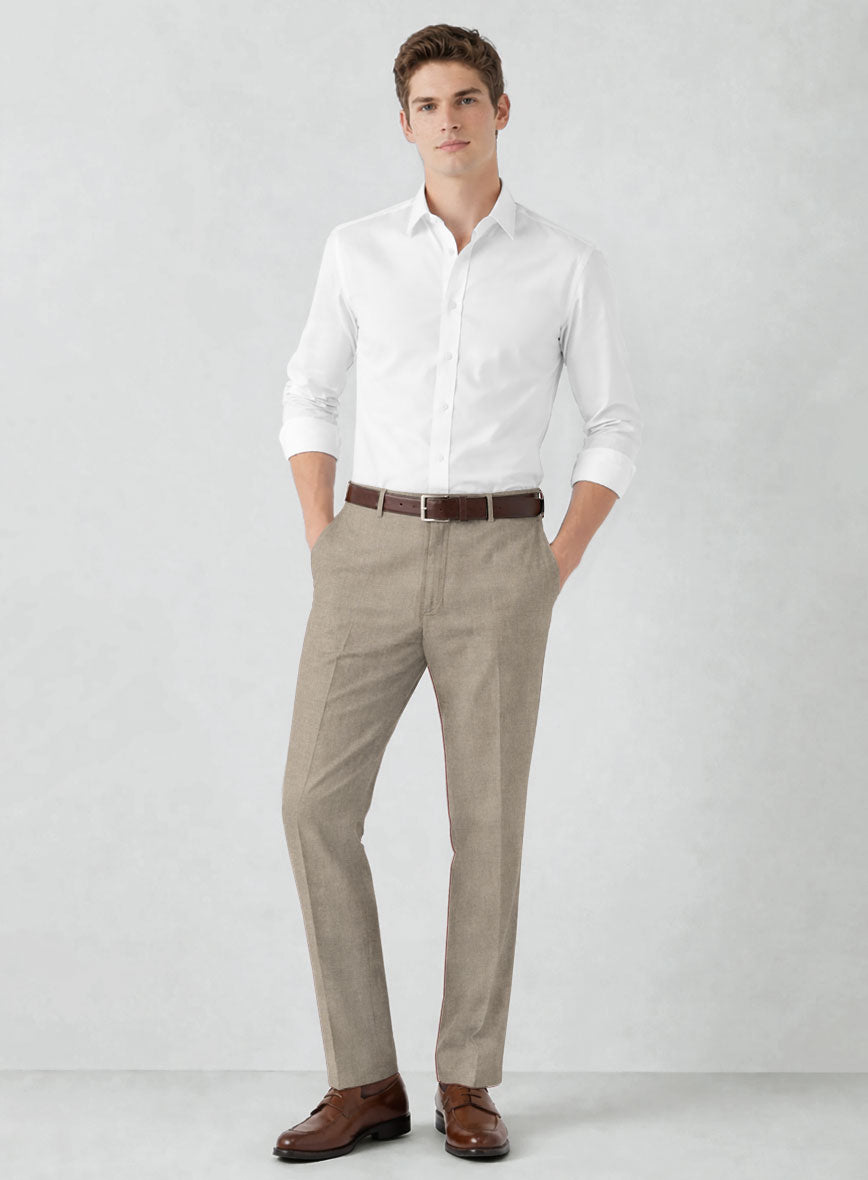 Solbiati Art Du Lin Hazel Brown Linen Pants - StudioSuits