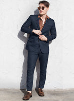 Solbiati Art Du Lin Indigo Blue Linen Suit - StudioSuits