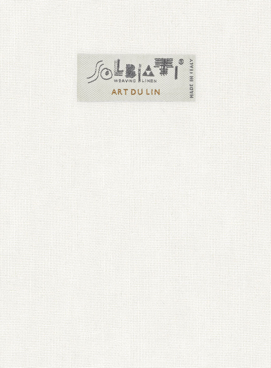 Solbiati Art Du Lin Ivory Linen Pants - StudioSuits