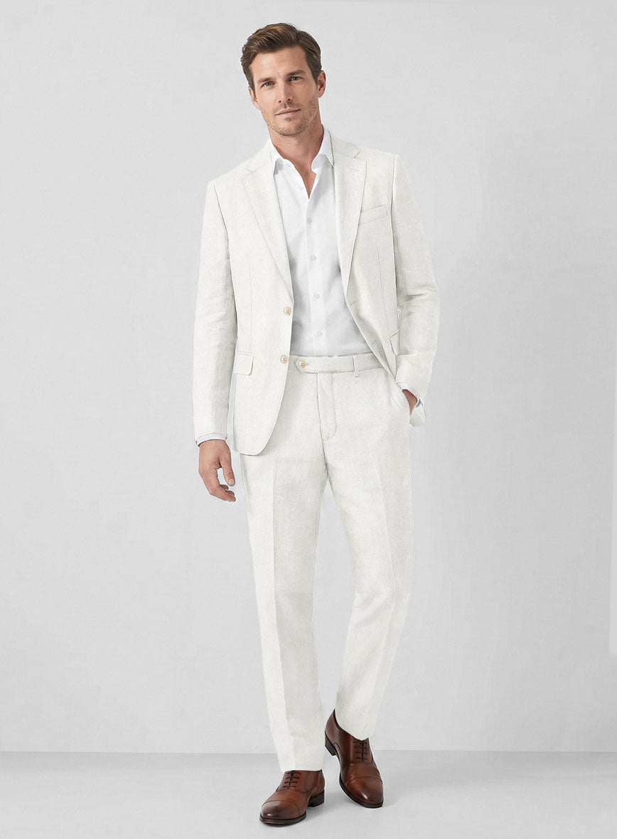 Solbiati Art Du Lin Ivory Linen Suit - StudioSuits