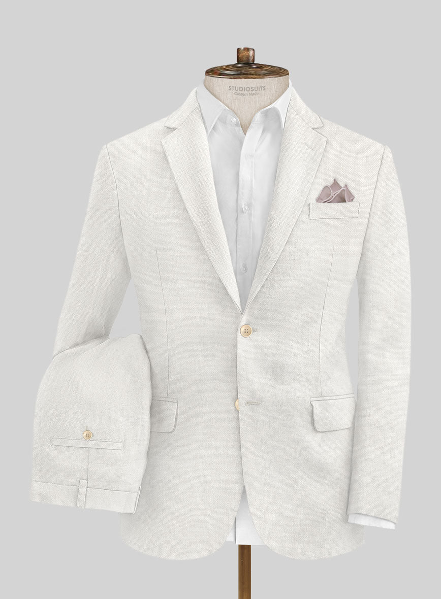 Solbiati Art Du Lin Ivory Linen Suit - StudioSuits