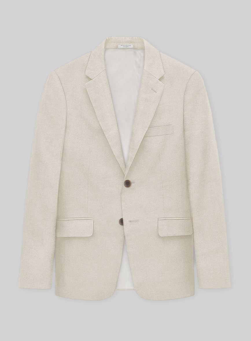 Solbiati Art Du Lin Light Beige Linen Jacket - StudioSuits