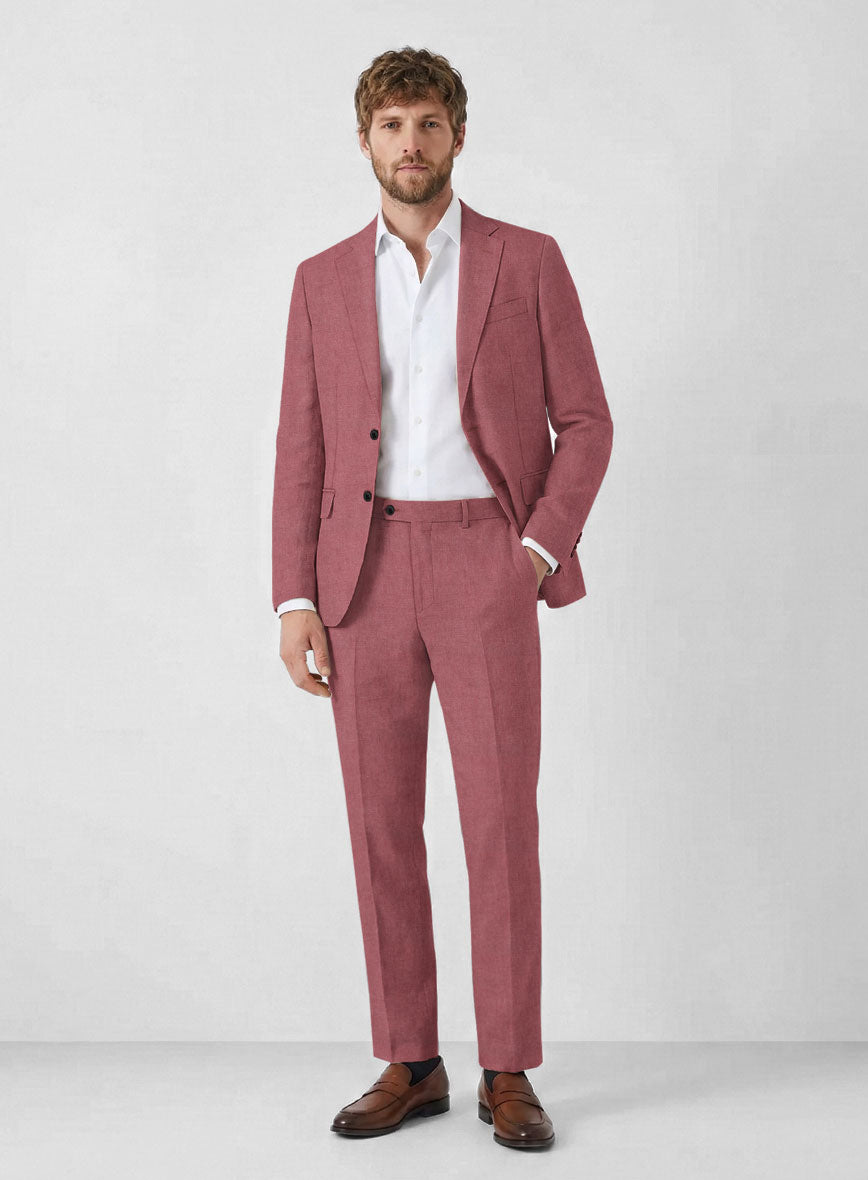 Solbiati Art Du Lin Opera Mauve Linen Suit - StudioSuits