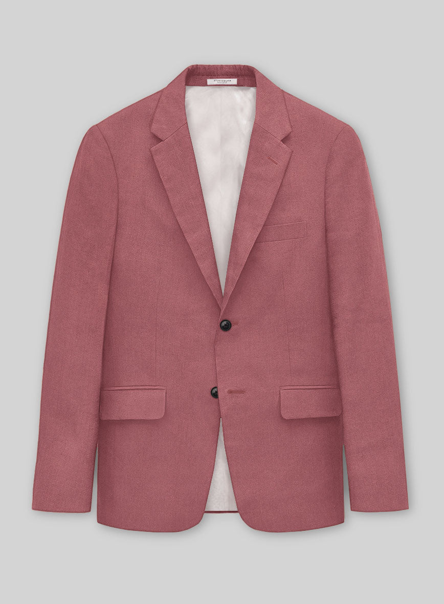 Solbiati Art Du Lin Opera Mauve Linen Jacket - StudioSuits