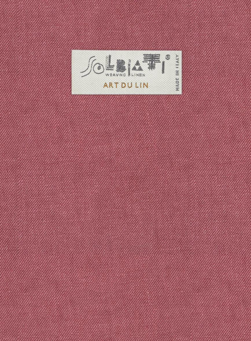 Solbiati Art Du Lin Opera Mauve Linen Suit - StudioSuits