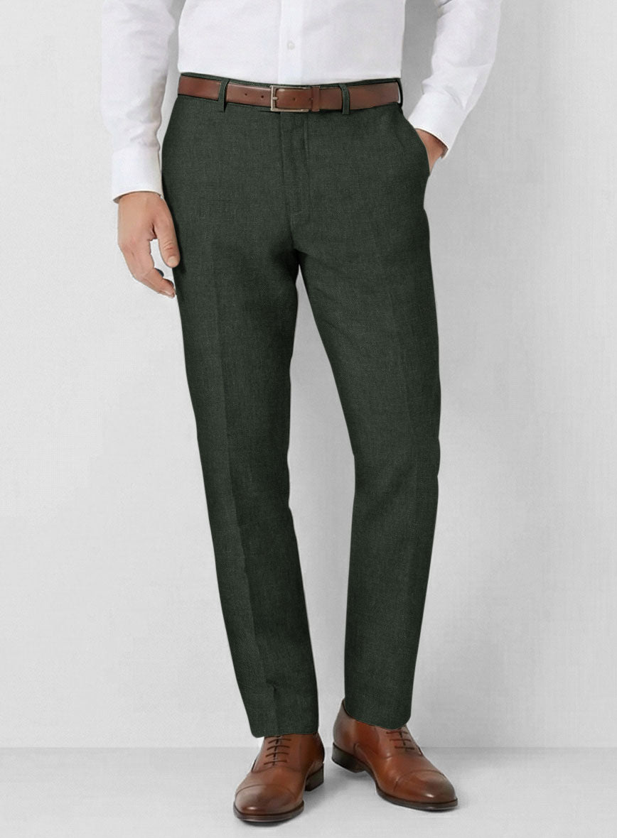 Solbiati Art Du Lin Palm Green Linen Suit - StudioSuits