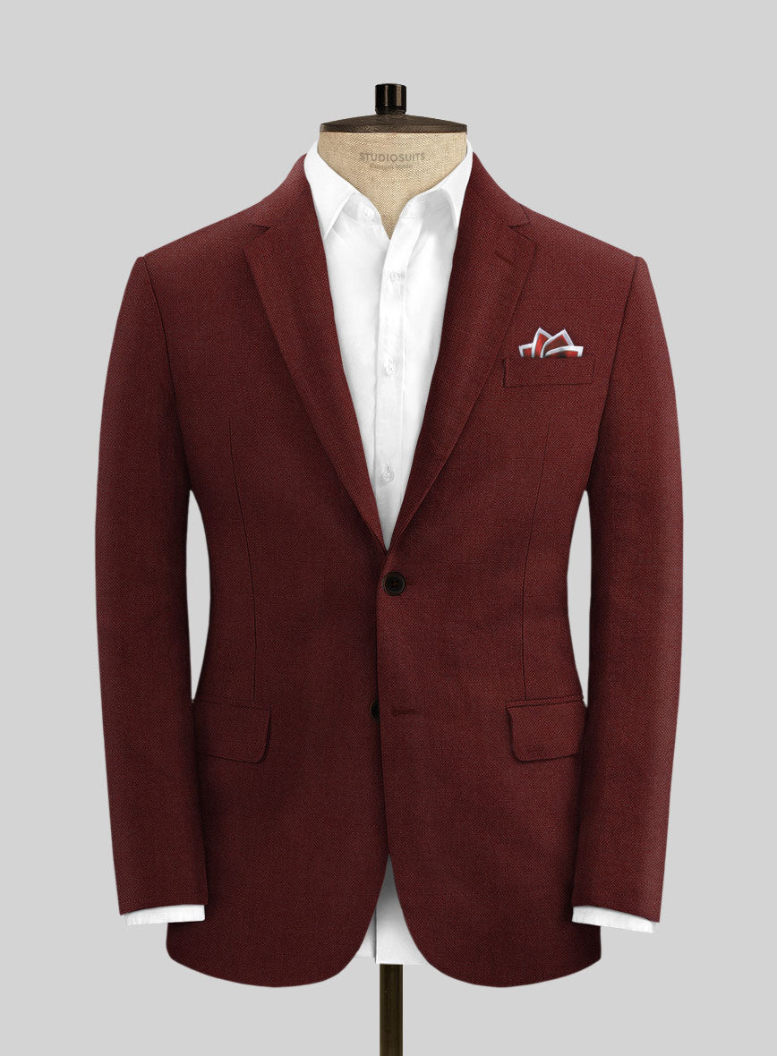 Solbiati Art Du Lin Rustic Red Linen Suit - StudioSuits