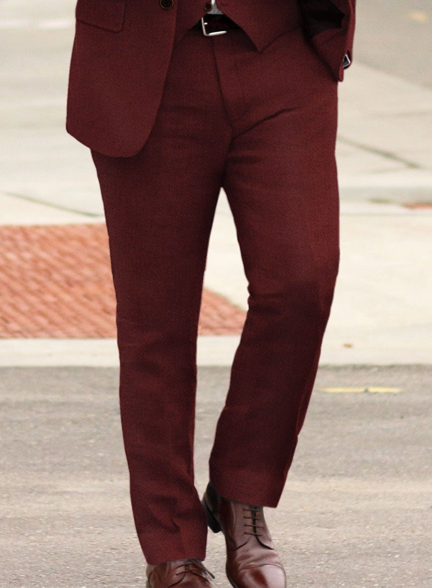 Solbiati Art Du Lin Rustic Red Linen Suit - StudioSuits