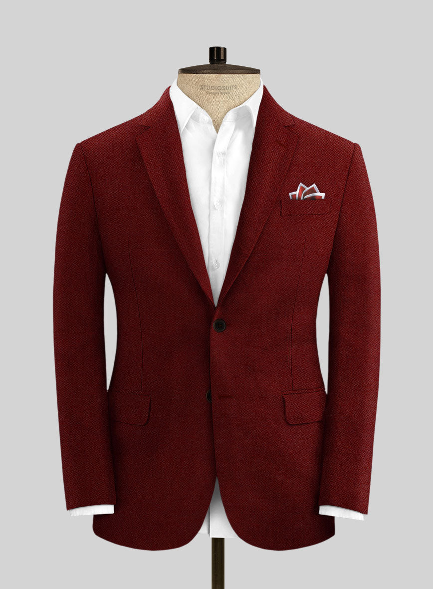 Solbiati Art Du Lin Rustic Red Linen Suit - StudioSuits