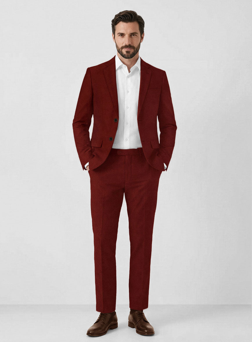 Solbiati Art Du Lin Rustic Red Linen Suit - StudioSuits