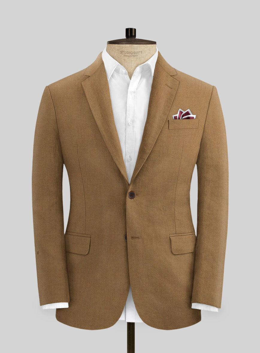 Solbiati Art Du Lin Tan Linen Jacket – StudioSuits