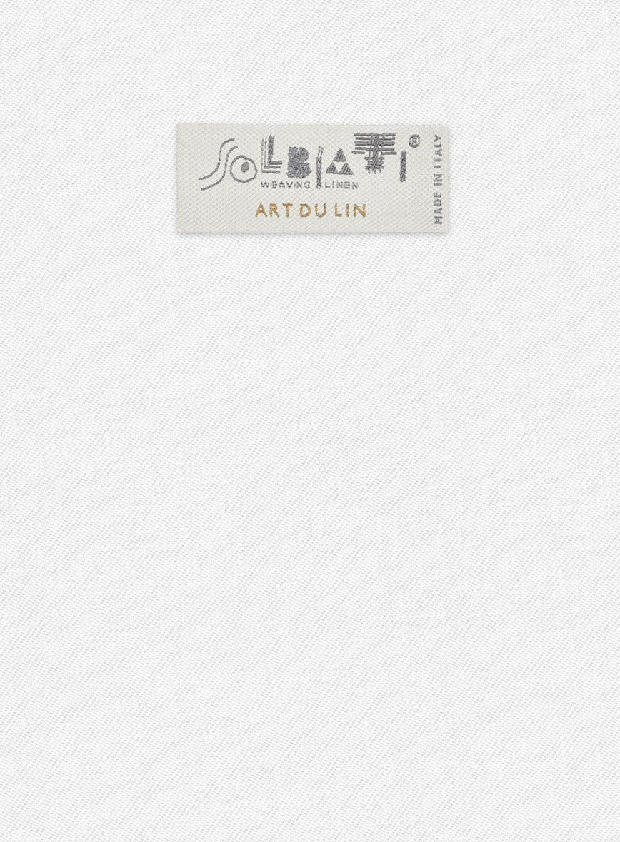 Solbiati Art Du Lin White Linen Jacket - StudioSuits