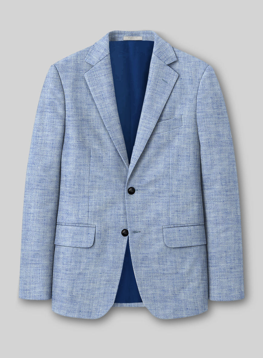 Solbiati Artic Blue Linen Jacket - StudioSuits