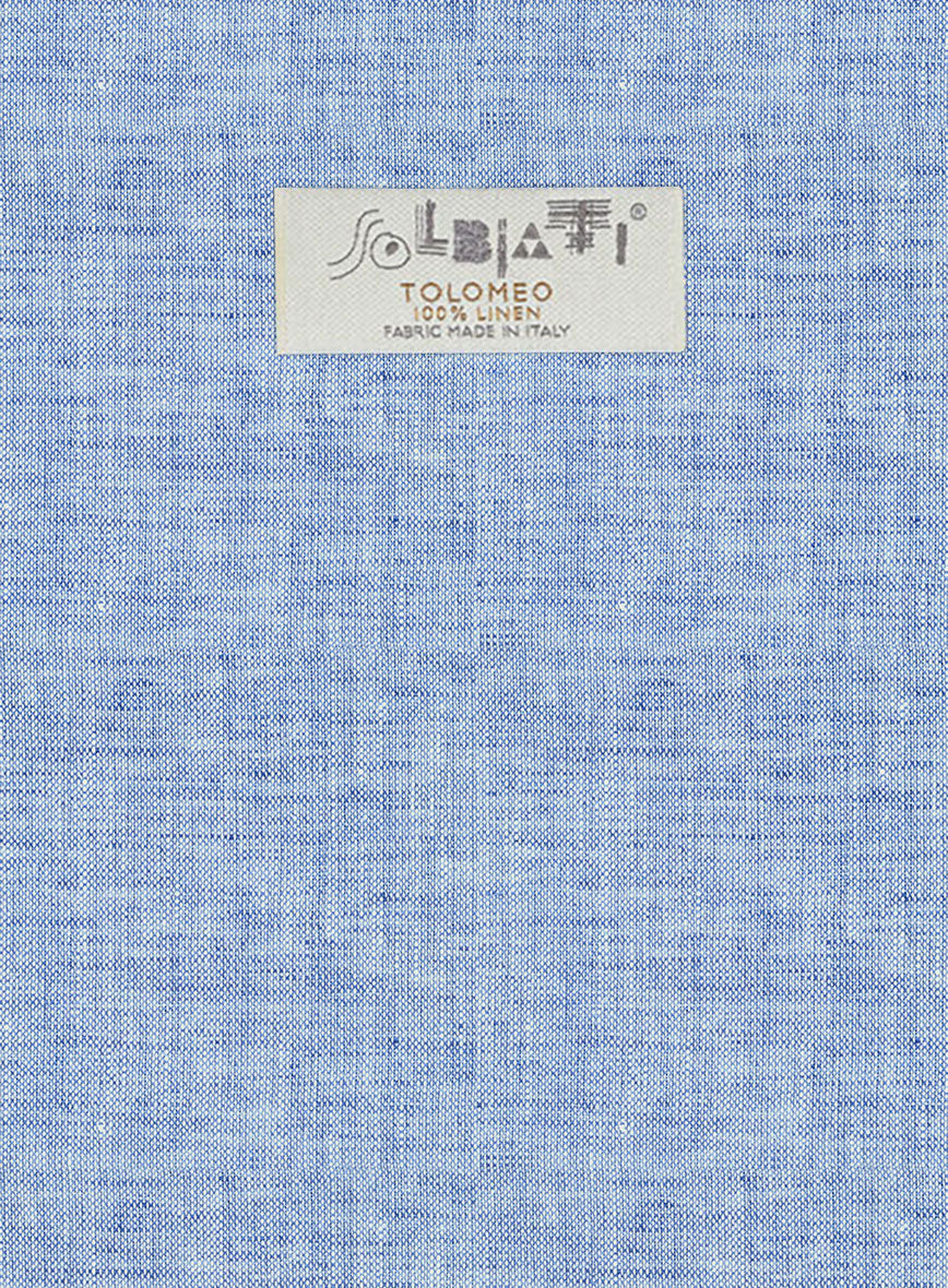 Solbiati Artic Blue Linen Jacket - StudioSuits