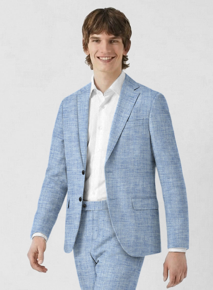 Solbiati Artic Blue Linen Suit - StudioSuits