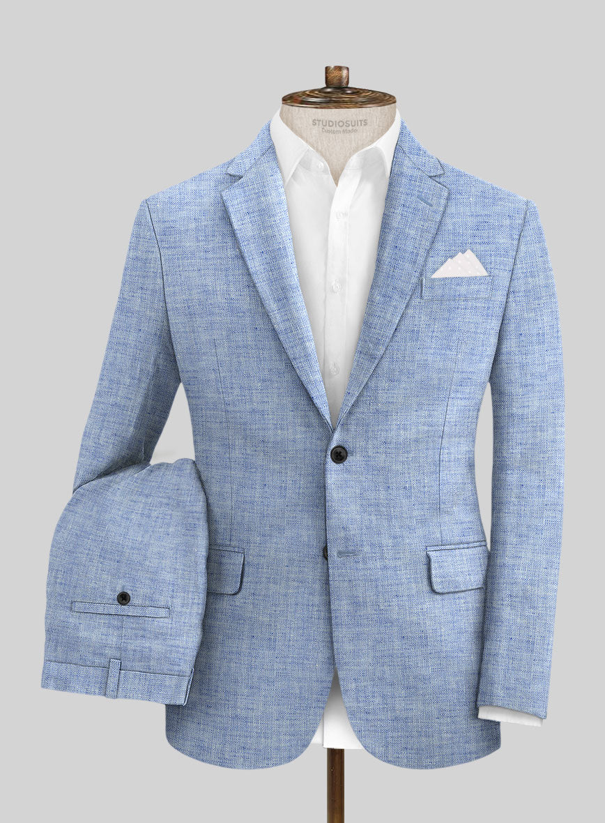 Solbiati Artic Blue Linen Suit - StudioSuits