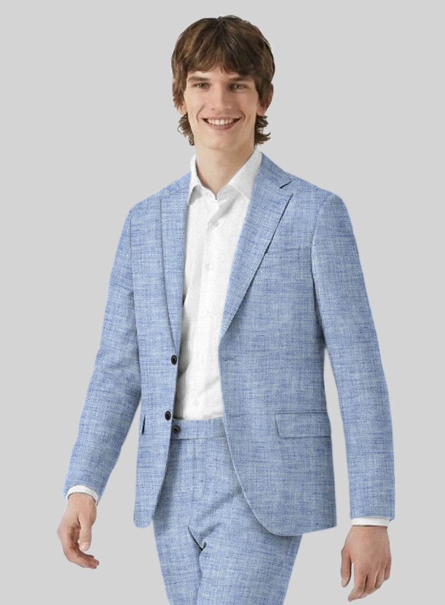 Solbiati Artic Blue Linen Suit - StudioSuits