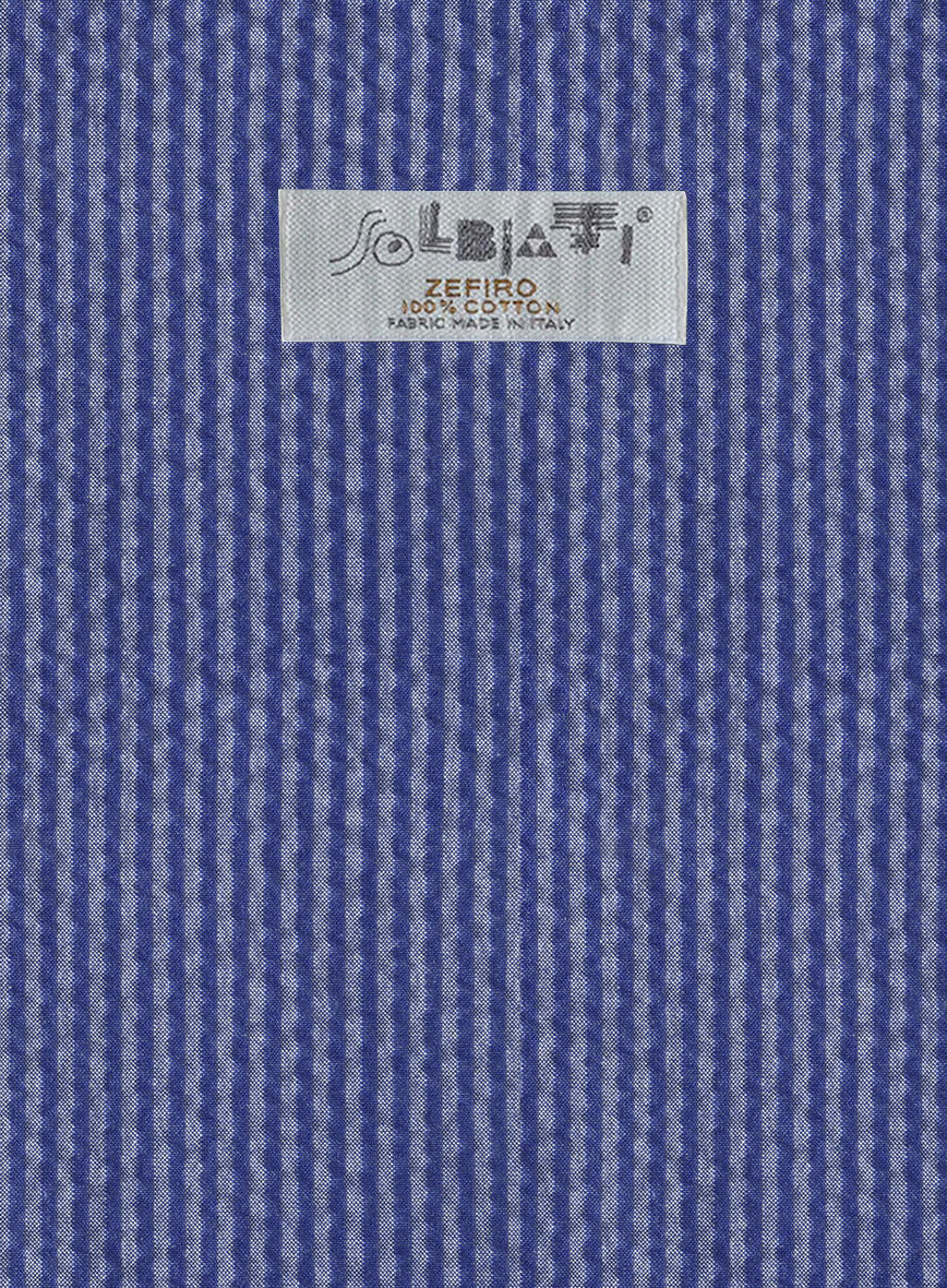 Solbiati Azure Blue Seersucker Suit - StudioSuits