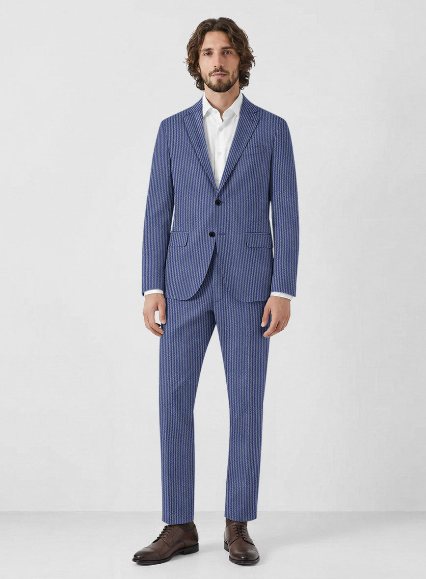 Solbiati Azure Blue Seersucker Suit - StudioSuits